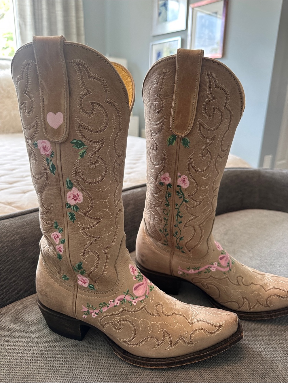 Love Shack Fancy custom cowboy boots